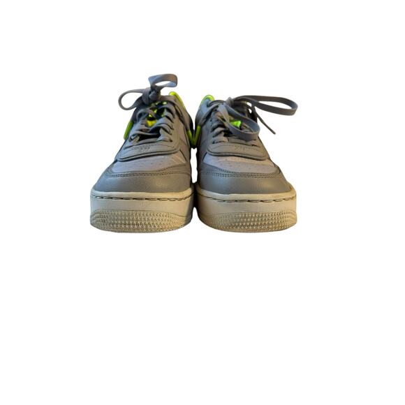 Nike Air Force 1 Shadow Atmosphere Grey Neon Green Reflective Logo Sneaker  8 - Picture 5 of 12
